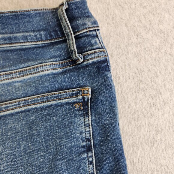 Madewell Jeans Womens 32 Blue Mid Rise Kick Out Cropped Ankle Bootcut Modern - Picture 5 of 15